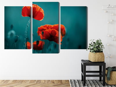 Ljuddämpande tavla - Macro poppies