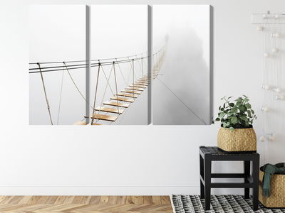 Ljuddämpande tavla - Hanging bridge in the fog