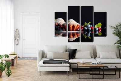 Ljuddämpande tavla - Muffins with fruits