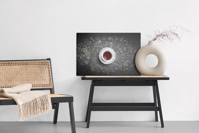 Ljuddämpande tavla - Top view of coffee