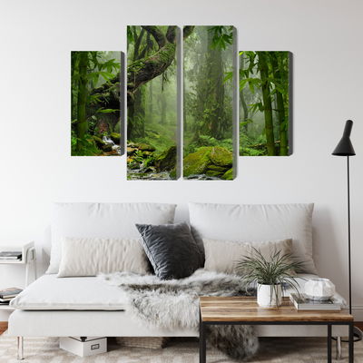 Ljuddämpande tavla - The green of the rain forest