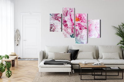 Ljuddämpande tavla - 3d peony bouquet