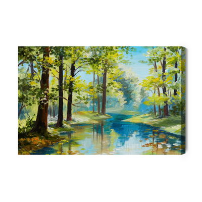 Ljuddämpande tavla - The forest landscape is