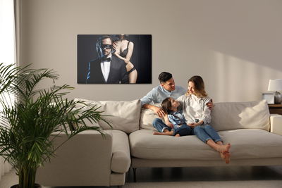 Ljuddämpande tavla - The act of a young couple