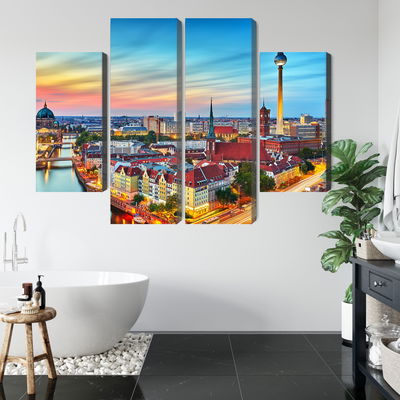 Ljuddämpande tavla - Colorful sky and berlin