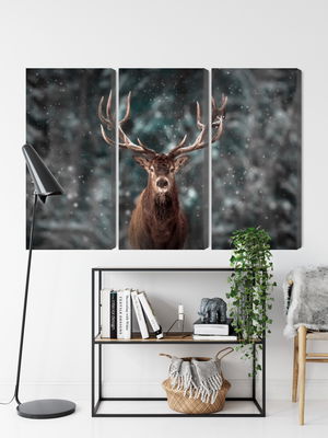 Ljuddämpande tavla - Deer in the forest 3d