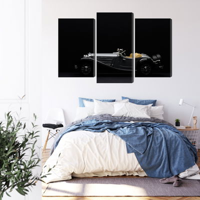 Ljuddämpande tavla - Historic car on dark tees