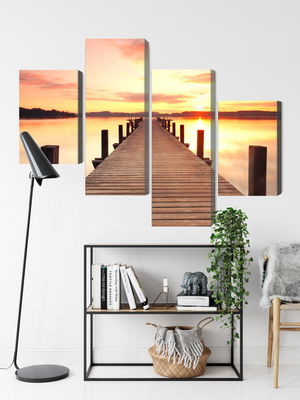 Ljuddämpande tavla - Sunset on the pier