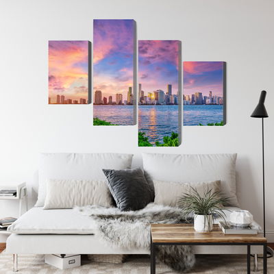 Ljuddämpande tavla - Panorama of miami during