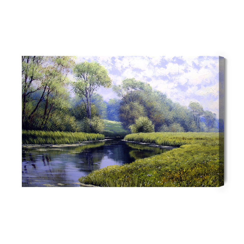 Ljuddämpande tavla - River in the forest