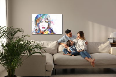 Ljuddämpande tavla - Watercolor portrait