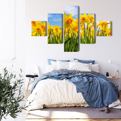 Ljuddämpande tavla - Daffodil field 3d