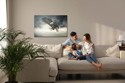 Ljuddämpande tavla - The eagle during the storm