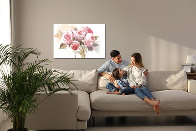 Ljuddämpande tavla - A bouquet of delicate roses