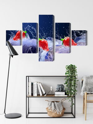 Ljuddämpande tavla - Strawberries on ice