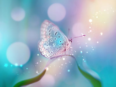 Ljuddämpande tavla - A delicate butterfly