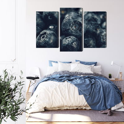 Ljuddämpande tavla - Blueberries close up 3d