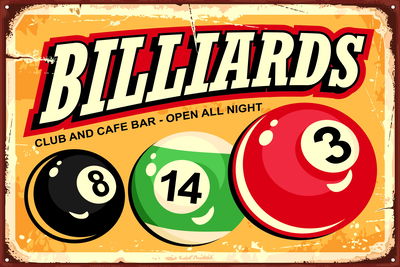 Ljuddämpande tavla - Billiard balls and retro