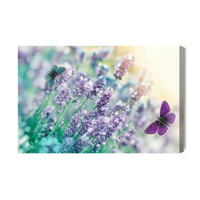 Ljuddämpande tavla - Lavender and butterflies