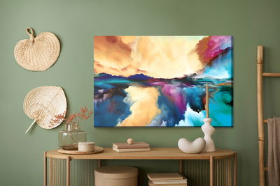 Ljuddämpande tavla - Abstract colorful clouds