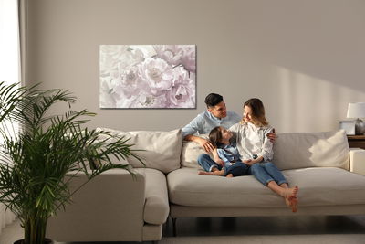 Ljuddämpande tavla - Nature with peony roses