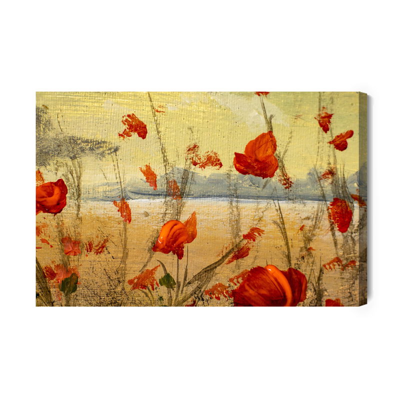 Ljuddämpande tavla - Wild red poppies