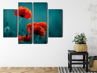 Ljuddämpande tavla - Macro poppies