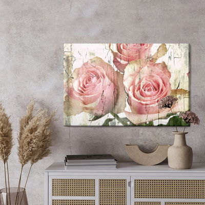 Ljuddämpande tavla - Vintage 3d roses