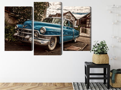 Ljuddämpande tavla - A blue cadillac eldorado