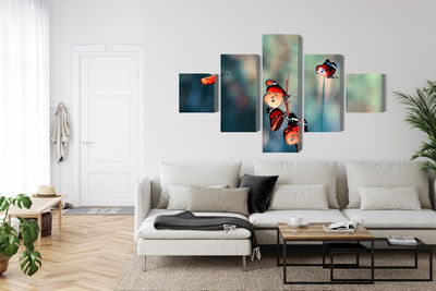 Ljuddämpande tavla - Colorful butterflies