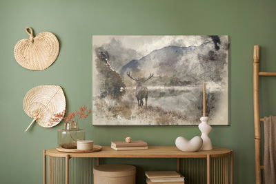 Ljuddämpande tavla - Watercolor landscape