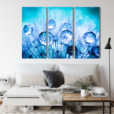 Ljuddämpande tavla - Dew drops on dandelion seeds