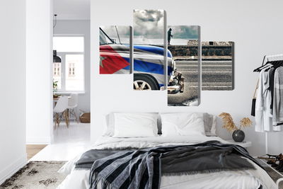 Ljuddämpande tavla - A car with a cuban flag