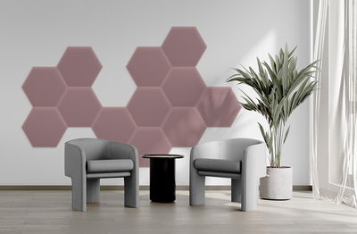 Sekskantet lydabsorber - fløjl