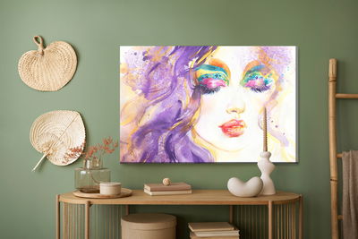 Ljuddämpande tavla - Abstract female portrait