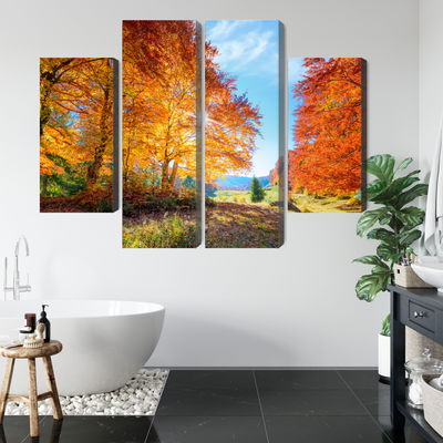 Ljuddämpande tavla - Colorful autumn trees