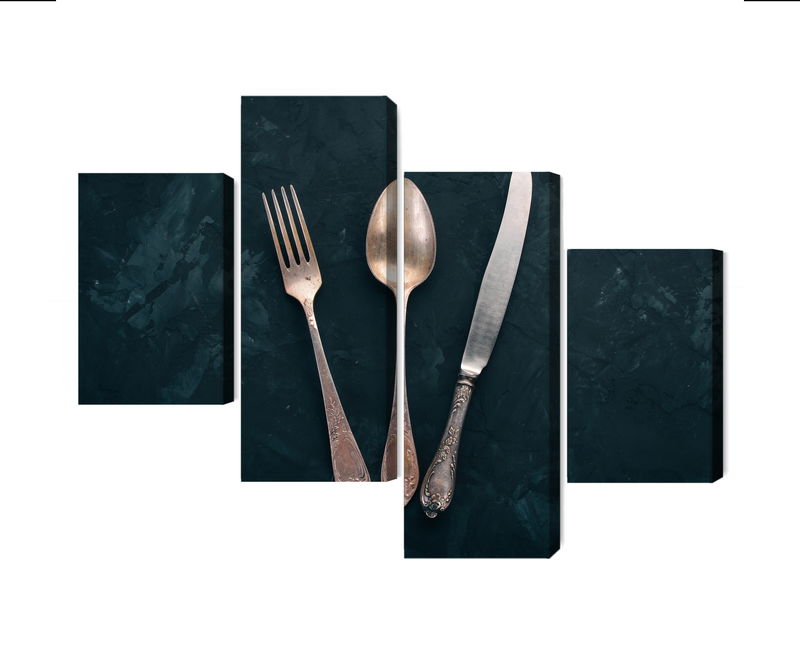 Ljuddämpande tavla - Old cutlery