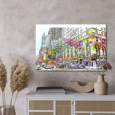 Ljuddämpande tavla - New York city buildings