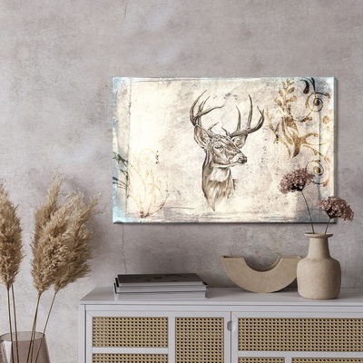 Ljuddämpande tavla - Deer in vintage style