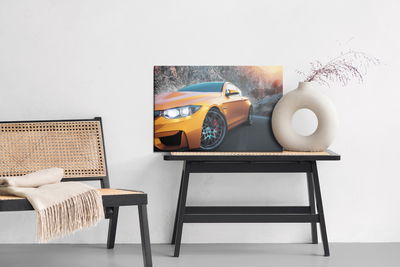 Ljuddämpande tavla - Sports car in the mountains