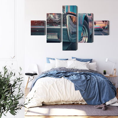 Ljuddämpande tavla - Retro style cars