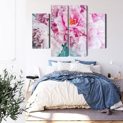 Ljuddämpande tavla - 3d peony bouquet