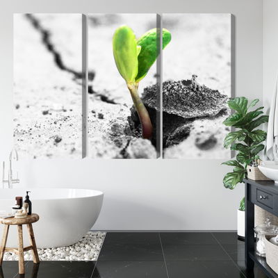 Ljuddämpande tavla - 3d plant sprouting