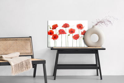 Ljuddämpande tavla - Red poppies in an abstract