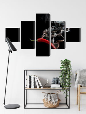 Ljuddämpande tavla - Red chili with smoke