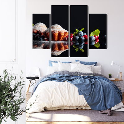 Ljuddämpande tavla - Muffins with fruits