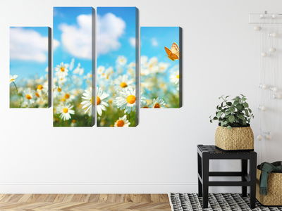 Ljuddämpande tavla - 3d daisy field