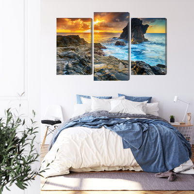 Ljuddämpande tavla - Sunset on the seashore