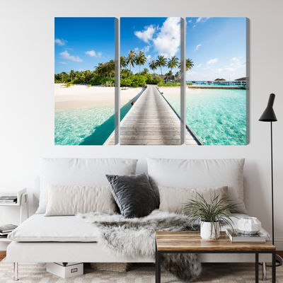 Ljuddämpande tavla - View of the tropical island