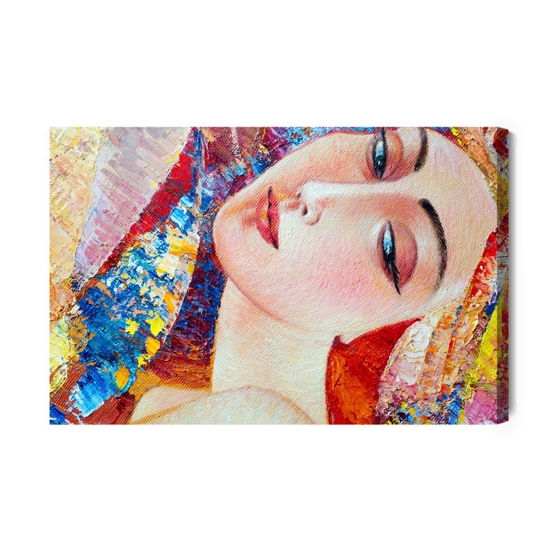 Ljuddämpande tavla - Colorful portrait of a young